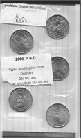 2006 P & D State Washington Quarter Dollar Sets