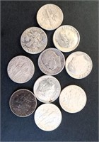 (10) FDR Silver Dimes, Vars: Years/Mints