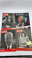 Vintage Life & Look magazines (3 Eisenhower, 1