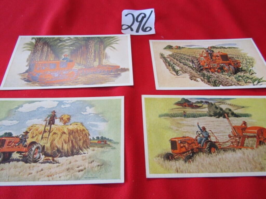 4 ALLIS CHALMERS POST CARDS