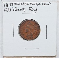 COIN - 1893 FULL LIBERTY RED CENT