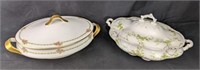 Two Vintage Porcelain Covered Dishes