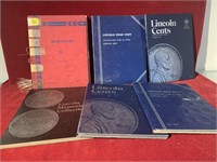 LOT OF 6 MIX LINCOLN CENT BOOKS