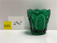 Vtg Imperial Mini Green Vase