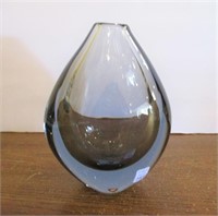 Large Orrefors Smoke Art Glass Vase