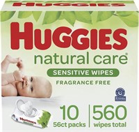 Huggies 10-Pk Unscented Baby Wipes - Natural Care