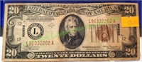1934-A Twenty-Dollars Hawaii Bank Note
