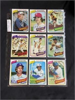 9- 1980 TOPPS CARDS