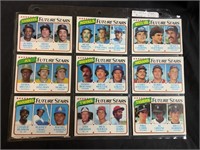 9- 1980 TOPPS ROOKIE CARDS