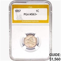 1857 Flying Eagle Cent PGA MS63+