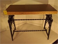 Cast Iron Bench/Table with Laminate Top
