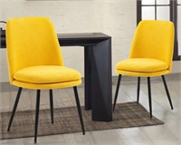 2 Dragon Gate Modern Yellow Dining Room Chairs