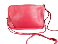 1970s Vintage Coach Red Leather Purse