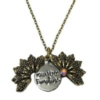 Antique Style You Are My Sunshine Necklace