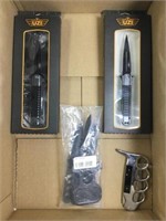 (4pc) Tactical Pocket Knives, Plastic Knives