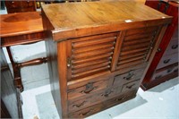 Japanese cabinet with pair of sliding doors