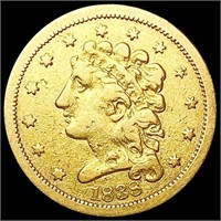 1838 $2.50 Gold Quarter Eagle LIGHTLY CIRCULATED