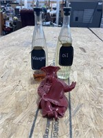 Vinegar & Oil Bottles, Chef Wine Bottle Holder