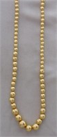 18" 14K GOLD BALL NECKLACE.
