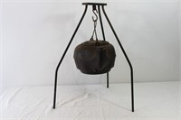 Antique SO. CO-OP Foundry Cast Iron Kettle w Stand