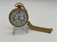Arnex 17 jewel Pocket watch w/band stem set