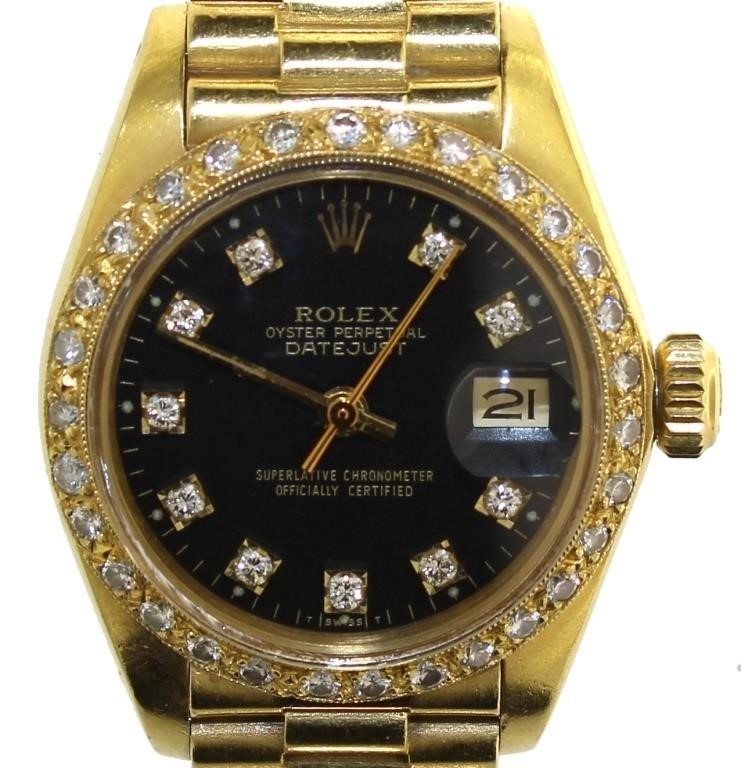 18kt Gold Rolex Oyster Perpetual 26 Lady President