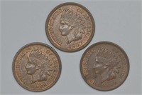 1907,1908 and 1909 Indian Head Cents