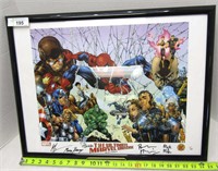 5 Artist Signed Marvel Poster #117/225 COA