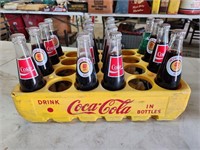 1981 & 1982 Coca-Cola Rose Bowl bottles and crate
