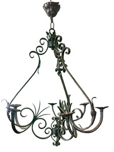 Wrought Iron French Light Fixture