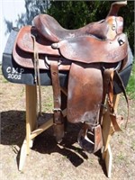 Circle Y 15" Western Roping Saddle & Cover