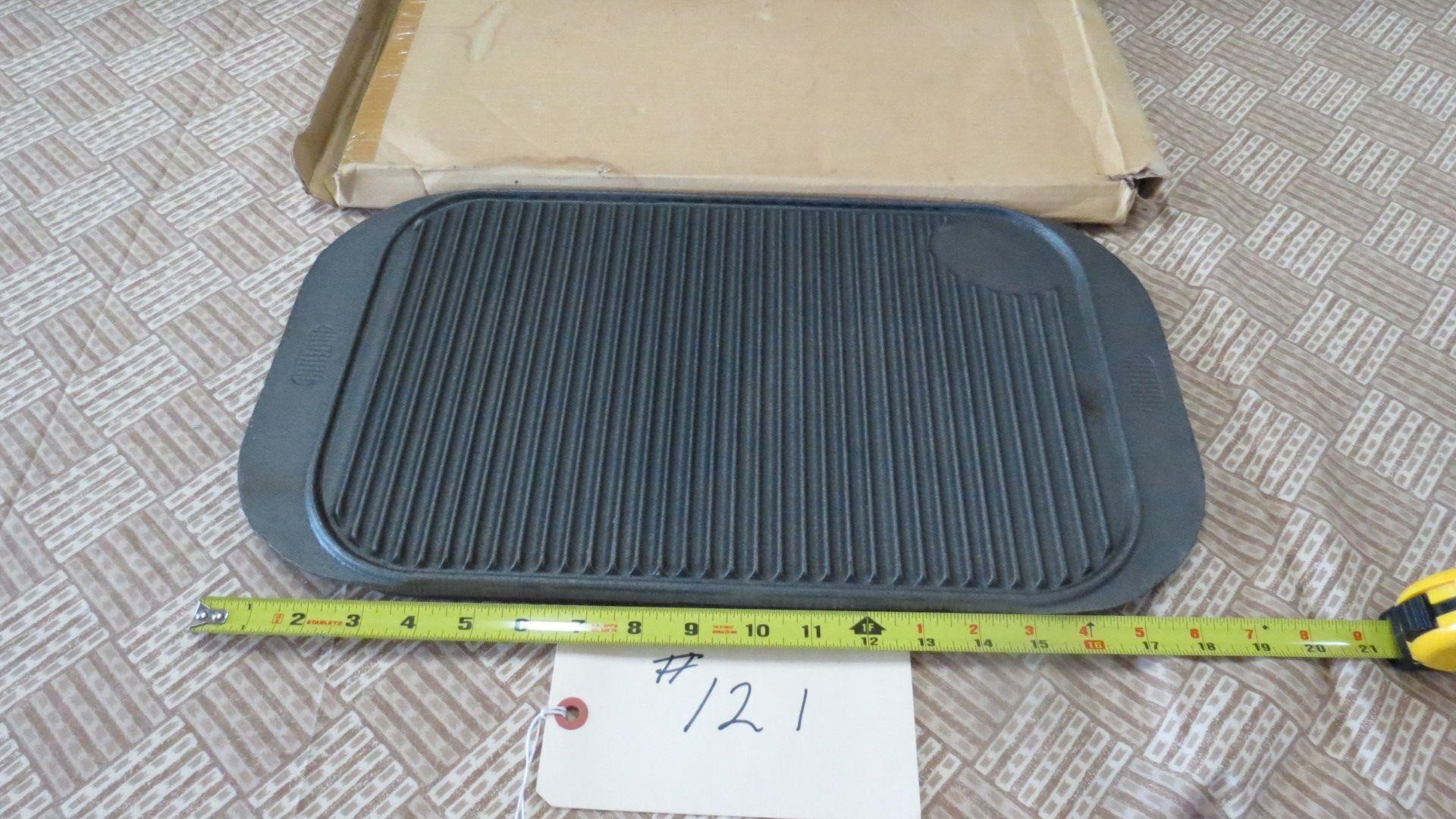 DOUBLE SIDED CAST GRILL TOP 19" X 10"