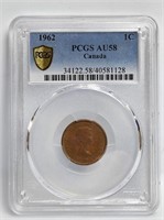 1962 Canada Cent PCGS AU58