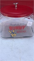 Bunny Bread Canister with Metal Lid