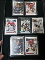 (7) 1990'S NHL HOCKEY ROOKIE GOALIE CARDS
