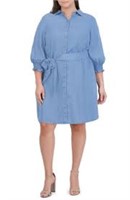 Shirtdress Dress for Women  BLUE SIZE 2XL * SEE