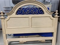 King Size Head Board w/ Wrought Iron Accents