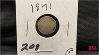 1871 Canadian nickel