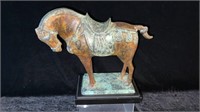 Chinese Horse Sculpture, Solid Brass