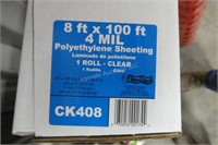 Plastic sheeting 8x100ft