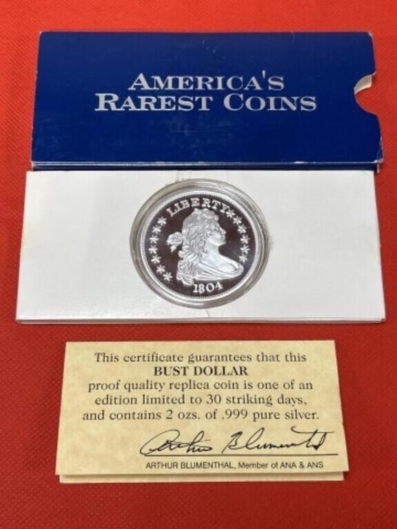 Americas Rarest Coins 1804 Bust Dollar Replica, 2