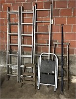 Mixed lot of Ladders & Step Stools Metal Wood