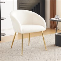 Modern Sherpa Dining Chair  Teddy Upholstered