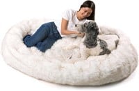 PupCloud Human-Sized Dog Bed  Faux Fur Memory