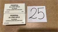 Federal black pack 22 long rifle
 36 grain