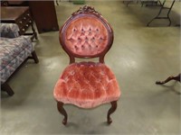 Tufted Rosecarved Victorian Chair