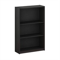 FURINNO 3-Tier Adjustable Shelf Bookcase | Black