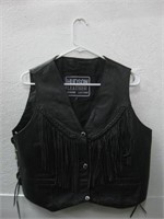 Hudson Leather Fringed Vest Size Large