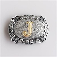 Jean's Friend Vintage Style Letter J Belt Buckle