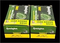 .45 Colt ammunition (2) boxes Remington